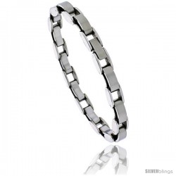 Stainless Steel Ladies Fancy Link Bracelet, 7.5 in