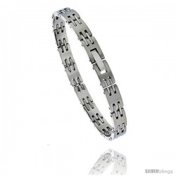 Stainless Steel Ladies Bar Link Bracelet, 7.5 in