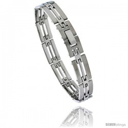 Stainless Steel Men's Bar Bracelet, 8 in long