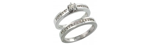 14k White Gold 2-Piece Ladies' Rings 14k White Gold 2-Piece Ladies' Rings