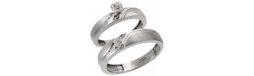 His & Hers Diamond Ring Sets