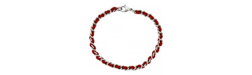 Women's Stainless Steel with Satin Cord Bracelets Women's Stainless Steel with Satin Cord Bracelets