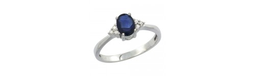 10k White Gold Blue Sapphire Rings 10k White Gold Blue Sapphire Rings