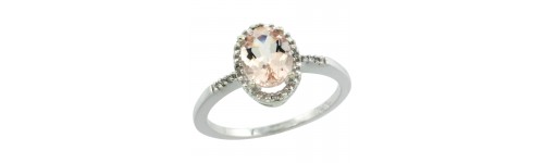 10k White Gold Morganite Rings 10k White Gold Morganite Rings