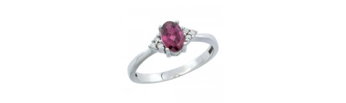 10k White Gold Rhodolite Rings