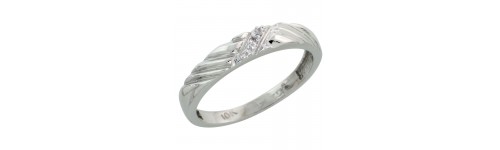 10k White Gold Ladies' Bands 10k White Gold Ladies' Bands