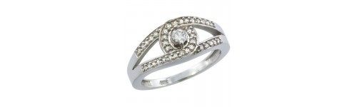 10k White Gold Ladies' Rings