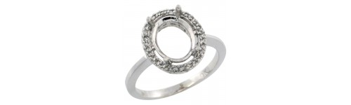 10k White Gold Semi-Mount Rings For Her 10k White Gold Semi-Mount Rings For Her