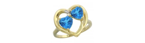 10k Yellow Gold 2-Stone Ladies' Rings