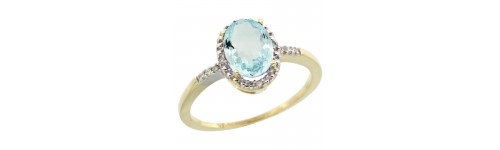 10k Yellow Gold Aquamarine Rings 10k Yellow Gold Aquamarine Rings