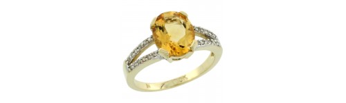 10k Yellow Gold Citrine Rings