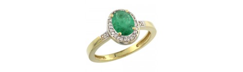 10k Yellow Gold Emerald Rings