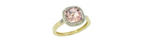 10k Yellow Gold Morganite Rings 10k Yellow Gold Morganite Rings