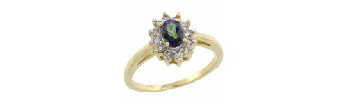 10k Yellow Gold Mystic Topaz Rings 10k Yellow Gold Mystic Topaz Rings