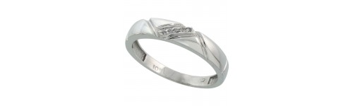 10k White Gold Rings for Men