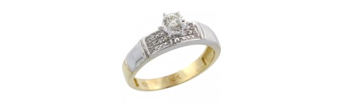 10k Yellow Gold Women's Solitaire Rings