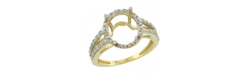 10k Yellow Gold Semi-Mount Rings For Her 10k Yellow Gold Semi-Mount Rings For Her