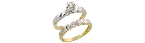 10k Yellow Gold 2-Piece Ladies' Rings