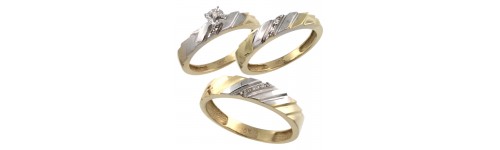 10k Yellow Gold Trio Rings 10k Yellow Gold Trio Rings