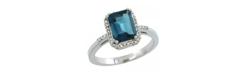14k White Gold London Blue Topaz Rings 14k White Gold London Blue Topaz Rings