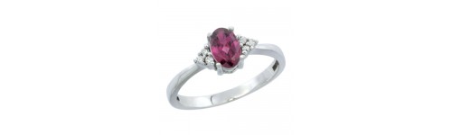 14k White Gold Rhodolite Rings