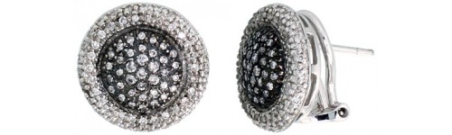 14k White Gold French Clip Earrings