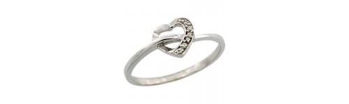 14k White Gold Ladies' Rings