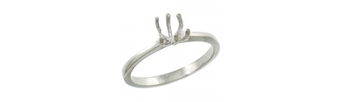 14k White Gold Semi-Mount Rings For Her 14k White Gold Semi-Mount Rings For Her