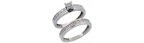 14k White Gold 2-Piece Ladies' Rings 14k White Gold 2-Piece Ladies' Rings