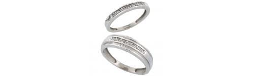 14k White Gold His & Hers Bands 14k White Gold His & Hers Bands