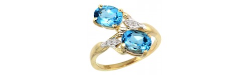 14k Yellow Gold 2-Stone Ladies' Rings