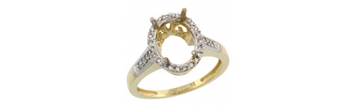 10k Yellow Gold Semi-Mount Rings