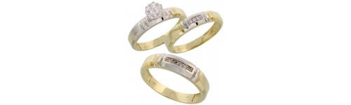 10k Yellow Gold Wedding & Engagement Sets