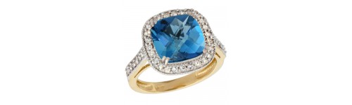 14k Yellow Gold London Blue Topaz Rings