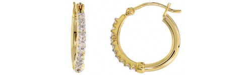 14k Yellow Gold Hoop Earrings