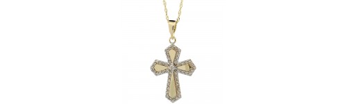 14k Yellow Gold Crosses