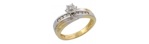 14k Yellow Gold Women's Solitaire Rings