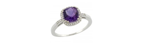 14k White Gold Color Gemstone Rings 14k White Gold Color Gemstone Rings