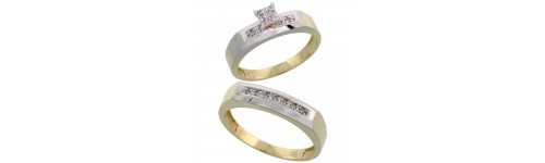 10k Yellow Gold His & Hers Rings 10k Yellow Gold His & Hers Rings