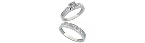14k White Gold His & Hers Rings 14k White Gold His & Hers Rings