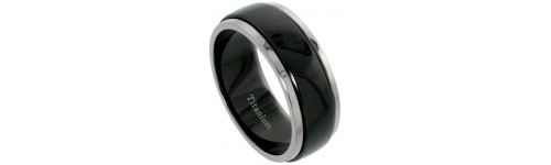Men's Titanium Blackened Finish Rings Men's Titanium Blackened Finish Rings