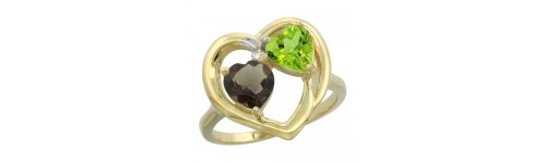 14k Yellow Gold 2-Stone Rings