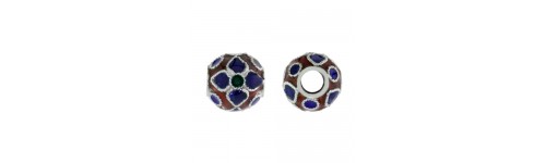 Enamel Finish Silver Charms