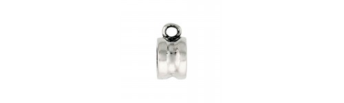 Other Beads with Design Silver Charms