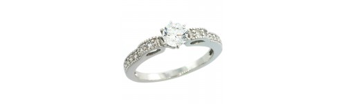 Sterling Silver Solitaire Rings Sterling Silver Solitaire Rings