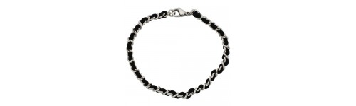 Stainless Steel with Satin Cord Bracelets