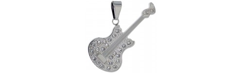 Stainless Steel Guitar Pendants Stainless Steel Guitar Pendants