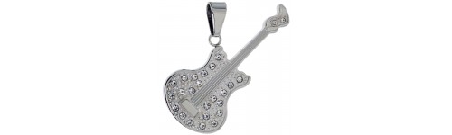 Stainless Steel Guitar Pendants