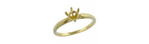 14k Yellow Gold Semi-Mount Rings