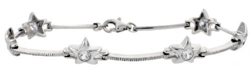 Sterling Silver CZ Stone Bracelets
